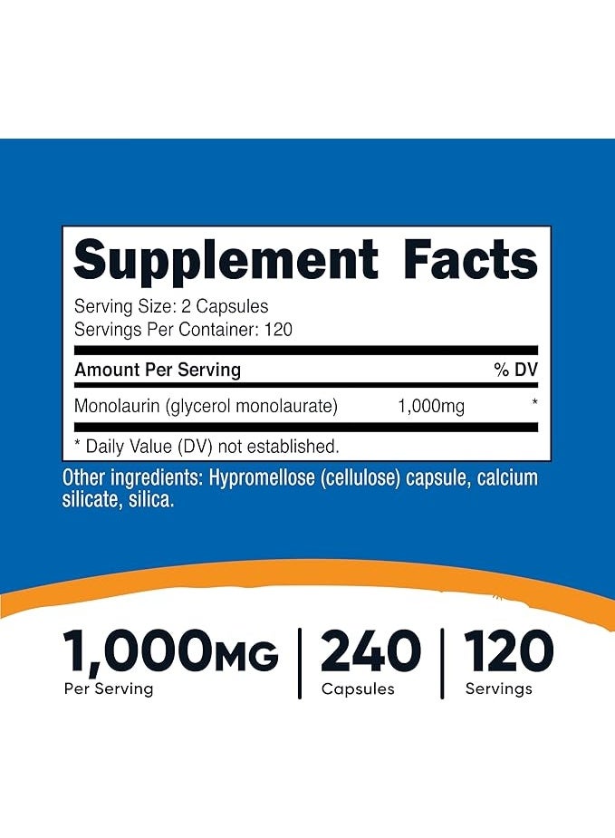 نوتريكوست، مونولورين، 240 كبسولة (500 ملغ لكل كبسولة) - Image 2