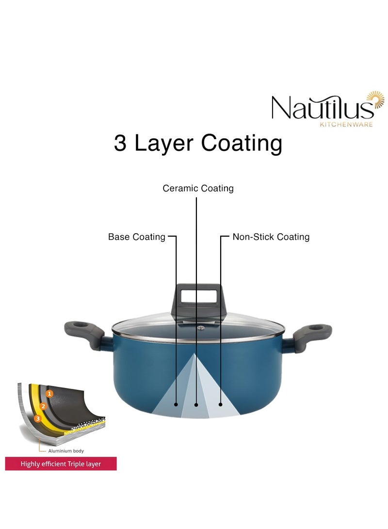 nautilus Nautilus  Casserole 26 x 11.5Cm With G Lid, Scratch and Abrasion Resistance  - Image 3