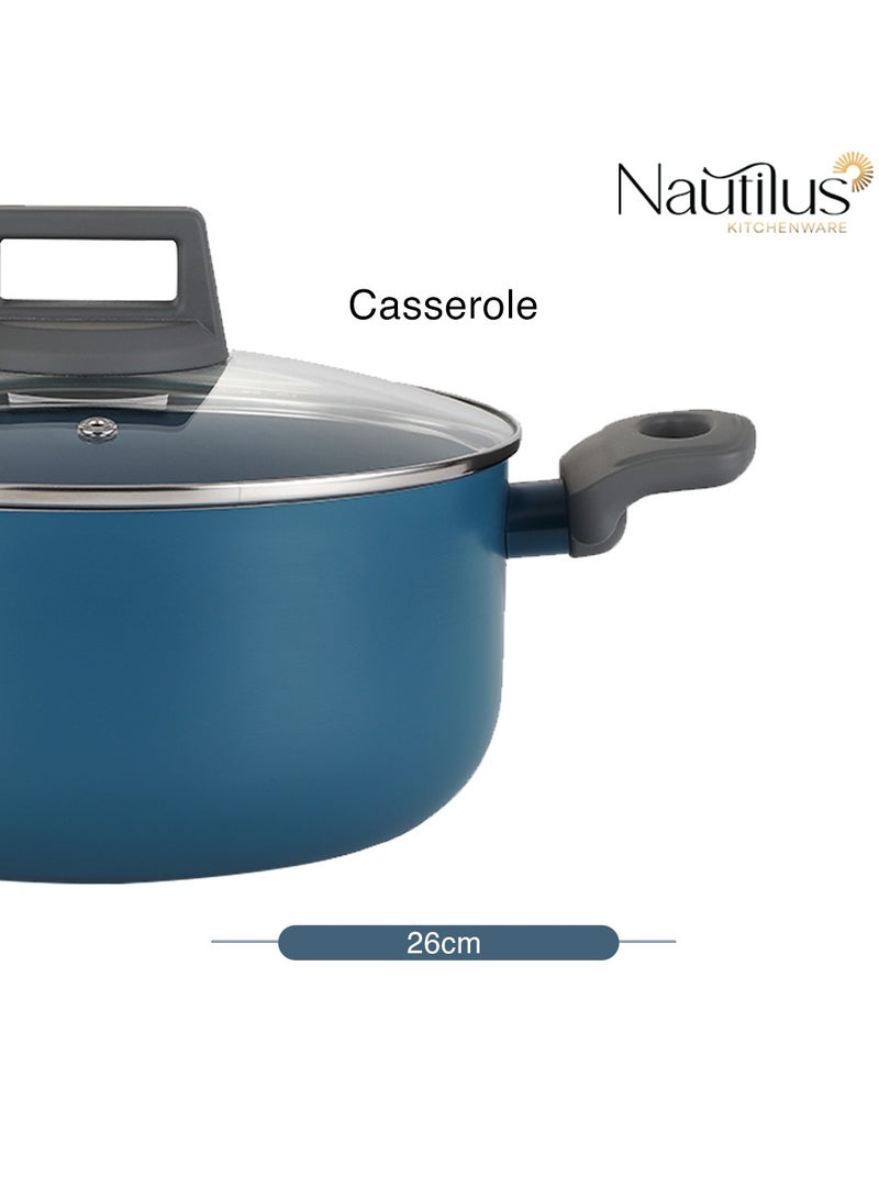 nautilus Nautilus  Casserole 26 x 11.5Cm With G Lid, Scratch and Abrasion Resistance  - Image 2