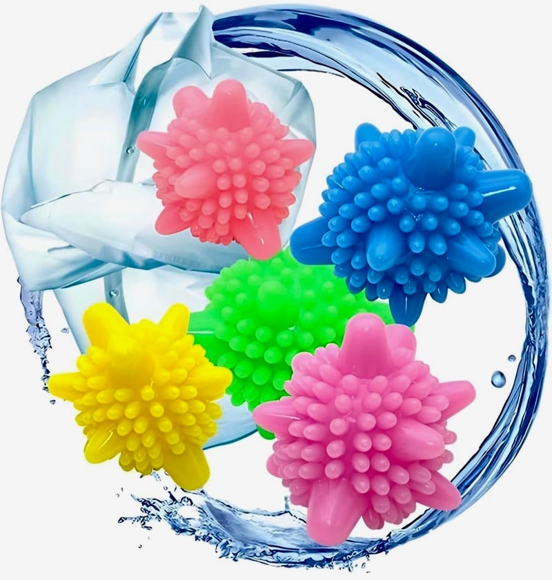 ZIPRON Silicone Washing Machine Laundry Ball Corona Shape Cloth Washing Ball Reusable Laundry Scrubbing Ball EcoFriendly Dryer Laundry Ball Pack Of 05 - Image 2