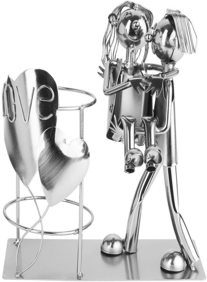 برو بيكر تمثال بروبيكر لحامل زجاجات النبيذ، يصور زوجين محبين يحملان زوجتهما فوق عتبة المنزل، منحوتات وتماثيل، ديكور رفوف وحوامل النبيذ، هدايا وديكورات - Image 5