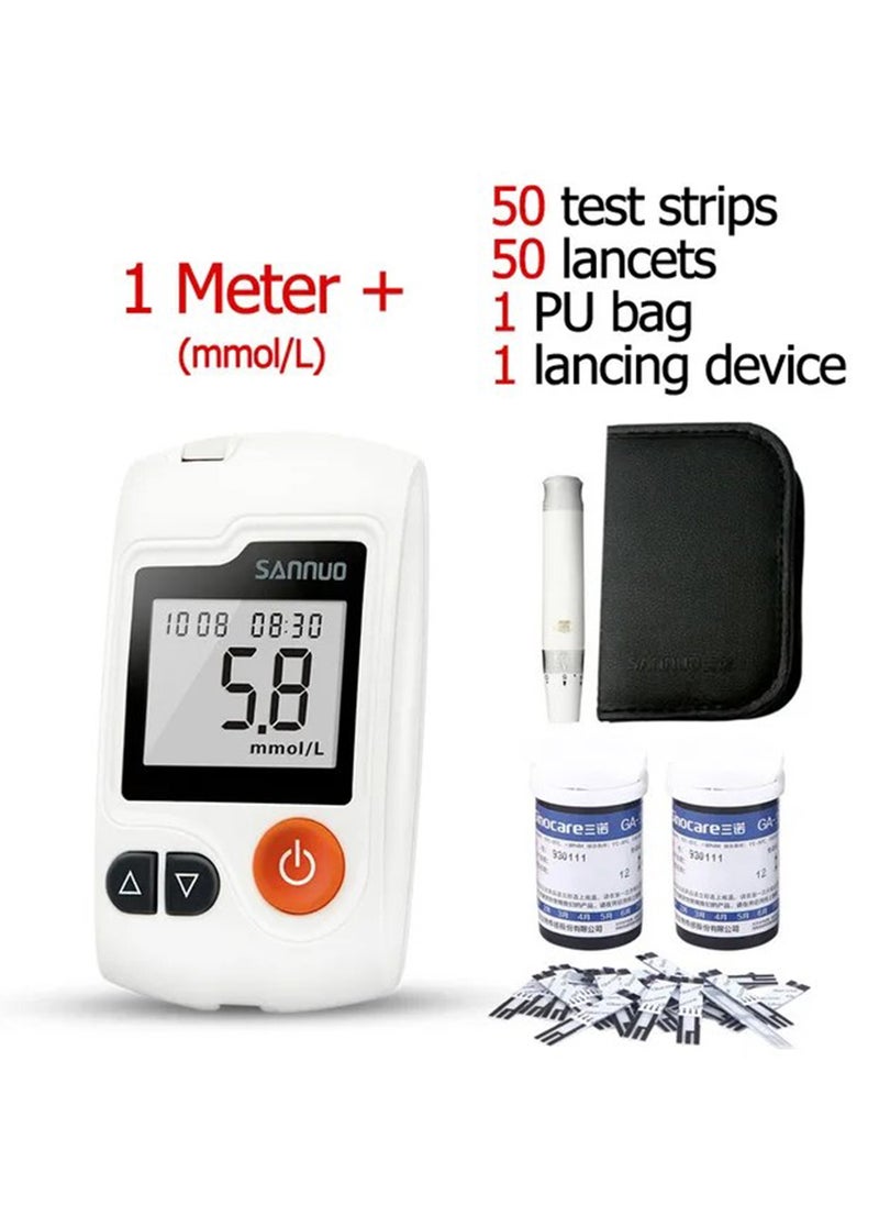 SINOCARE - Blood Glucometer Device Model GA-3 kit (50 pcs test strip + 50 pcs lancet) - Image 1