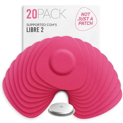 Not Just A Patch Freestyle Libre 2 & Lingo CGM Sensor Adhesive Over Patches (20 Pack) Pink - Image 1