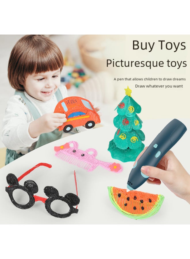 3d Printing Painting Pen Set Low Temperature Wireless Creative Graffiti Toys Children's Diy Stereoscopic Painting Pen-Color:Low Temperature PLC Consumables (100 M) 20 Rolls (20 Colors)  - Image 4