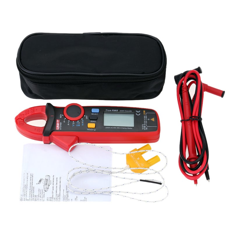 مقياس القفل الرقمي UNI-T UT210D لقياس التيار المتردد/المباشر والجهد والمقاومة والسعة، ومقياس متعدد ووحدة قياس درجة الحرارة مع نطاق تلقائي - Image 4