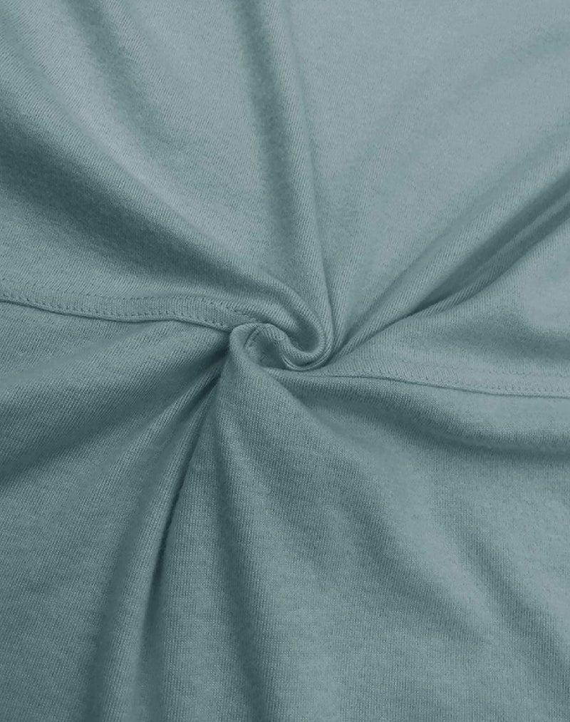 Floral Find Women's Long Sleeve Lapel Half Zip Up Sweatshirt Solid Stylish Loose Fit Casual Pullover Tops Mint Green - Image 4