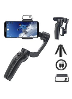 F12 Gimbal Stabilizer for iPhone with AI Active Tracker 3 Axis Foldable Stabilizer for Smartphones wtih Magnetic Fill Light Handheld Phone Gimbal Stabilizer for Vlog Recording