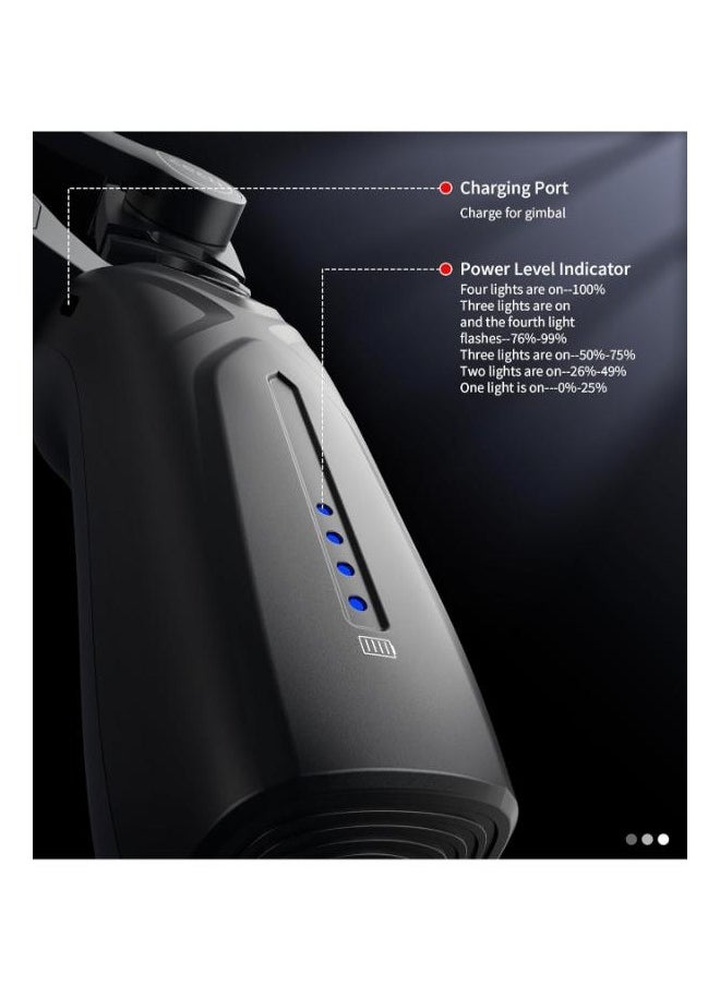 Executive LLC F12 Gimbal Stabilizer for iPhone with AI Active Tracker 3 Axis Foldable Stabilizer for Smartphones wtih Magnetic Fill Light Handheld Phone Gimbal Stabilizer for Vlog Recording  - Image 4