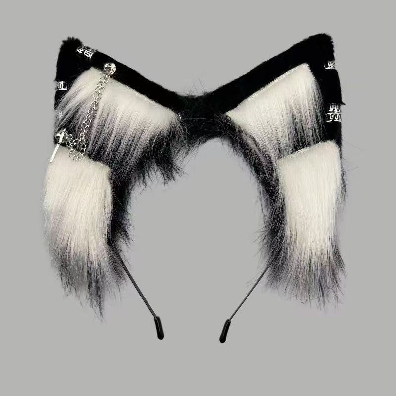 Handmade Simulation Plush Beast Ear Headband Cute Comic-Con Props Cosplay Party Headwear Puppet Hair Accessories - Image 2
