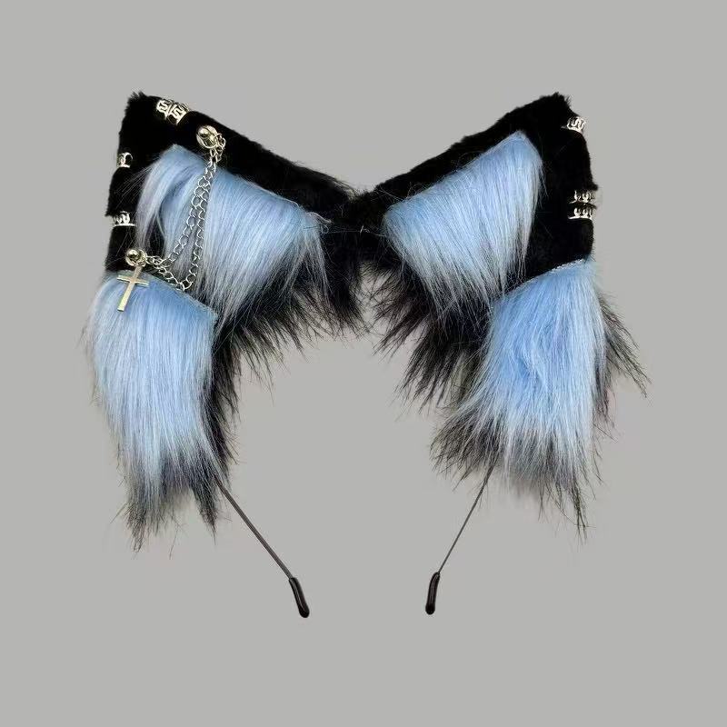 Handmade Simulation Plush Beast Ear Headband Cute Comic-Con Props Cosplay Party Headwear Puppet Hair Accessories - Image 1