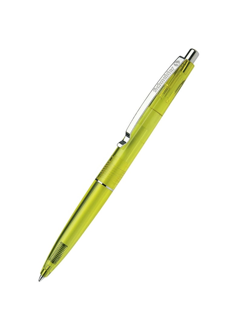 Schneider 1-Piece K20 Icy Ballpoint Pen Medium Tip Blue Ink Yellow Barrel - Image 2