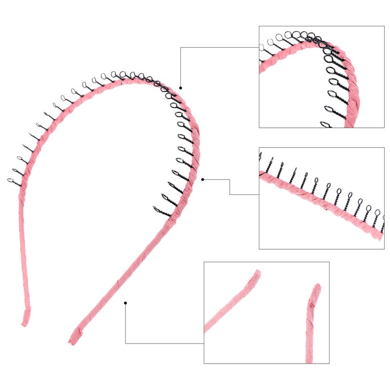 Zhanmai 10 Pieces Unisex Metal Hairband Teeth Comb Hair Hoop Headband Hair Accessories - Image 5