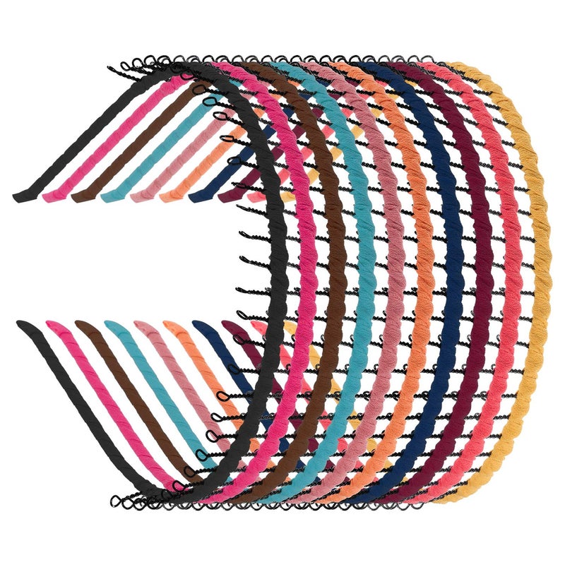 Zhanmai 10 Pieces Unisex Metal Hairband Teeth Comb Hair Hoop Headband Hair Accessories - Image 1