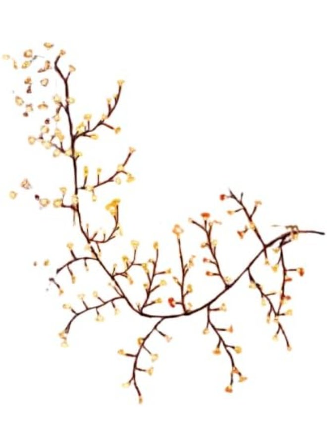 Illuminated Rose Tree Wall Art - An Artistic Touch to Light Up Your Home with Natural Beauty AR (Off White) - Image 1