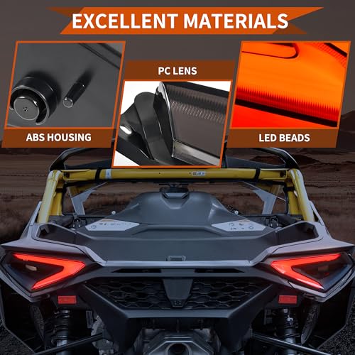 SLORIMOD Smoked LED Taillights Assembly for Can-Am Maverick R 24 25, Left And Right Taillights Brake Stop Tail Lights Rear Lamps for Can-Am Maverick R X RS 2024+ Accessories, 2 PCS, Replace 710007647 - Image 3