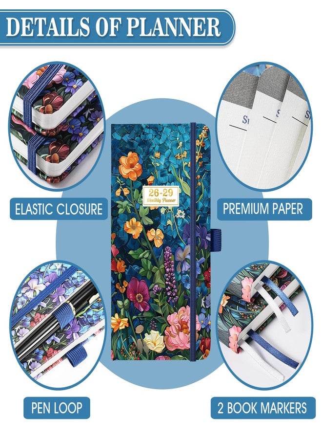 Journaltastic 2026-2028 Pocket Planner/Calendar - 3 Year Monthly Planner 2026-2028, January 2026 - December 2028(36 Months), 6.3" x 3.7", Monthly Planner with Inner Pocket, Pen Holder & Elastic Closure - Colorful - Image 5