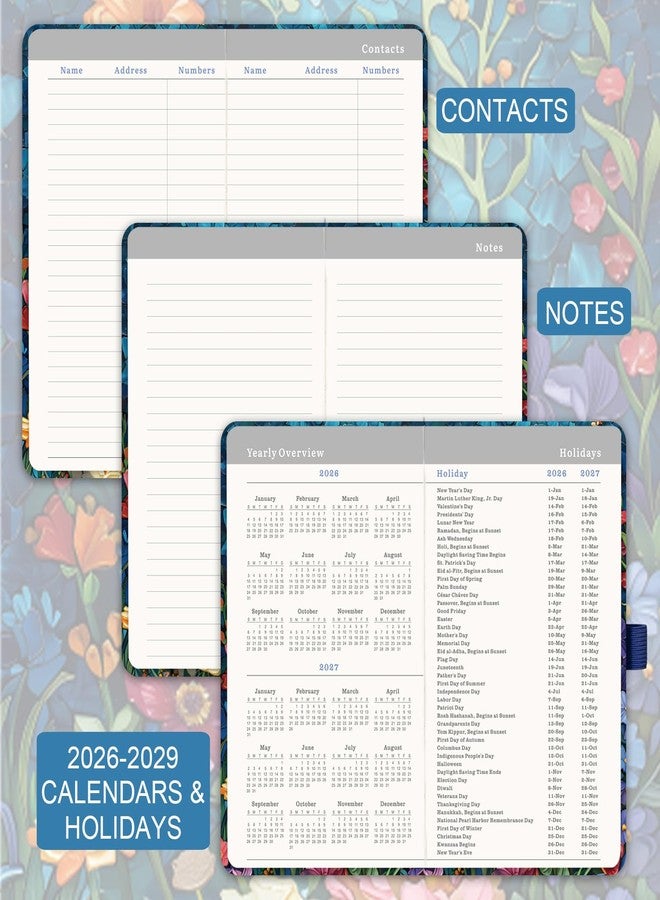 Journaltastic 2026-2028 Pocket Planner/Calendar - 3 Year Monthly Planner 2026-2028, January 2026 - December 2028(36 Months), 6.3" x 3.7", Monthly Planner with Inner Pocket, Pen Holder & Elastic Closure - Colorful - Image 4