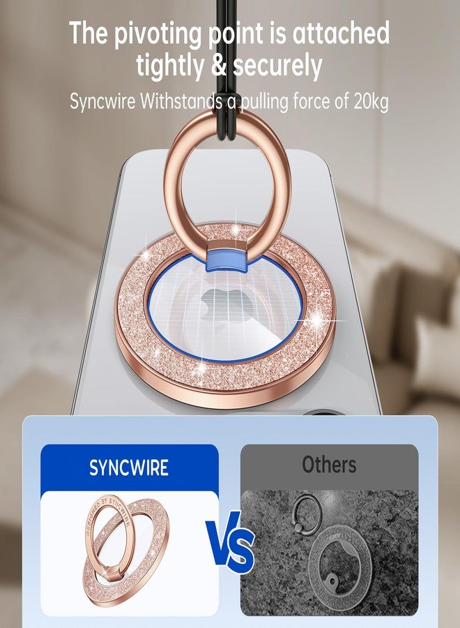 ساينك واير حامل هاتف مغناطيسي من Syncwire لـ MagSafe، حامل حلقي لامع، مسند دوار، حامل حلقي لامع، ملحقات MagSafe قابلة للإزالة لأجهزة iPhone 17 Pro Max 16 15 14 13، Android، Samsung، إلخ. - Image 4