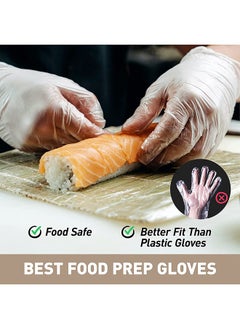 Zalcoon ZALCOON Vinyl  Clear Gloves Powder Free 4 Mil  (1 Pack x 100 Pieces)  - Image 3