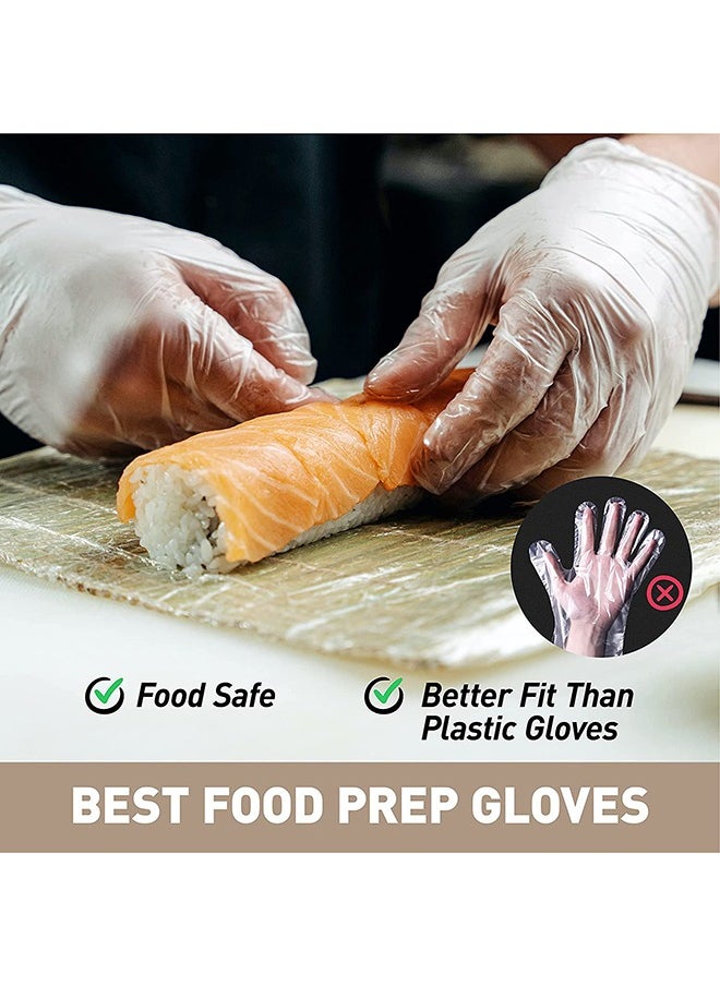 Zalcoon ZALCOON Vinyl  Clear Gloves Powder Free 4 Mil  (1 Pack x 100 Pieces)  - Image 3