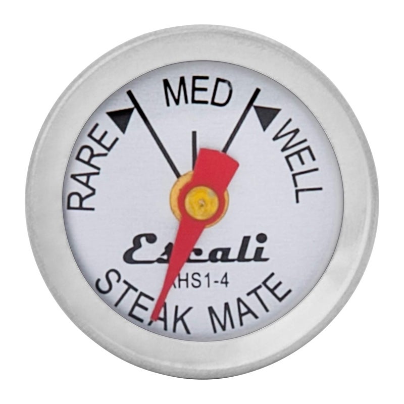 Escali AHS1-4 Easy Read Mini Steak Thermometer Set, Dial Reads Rare, Medium & Well, Dishwasher Safe, Silver - Image 5