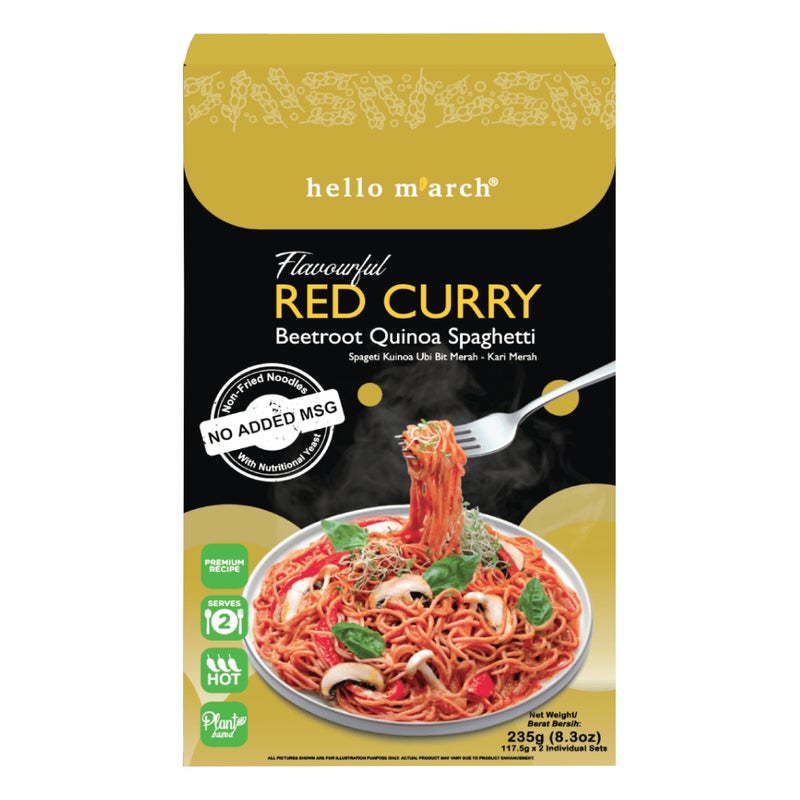 Hello m'arch Quinoa Spaghetti Red Curry Beetroot - 235g - Image 2