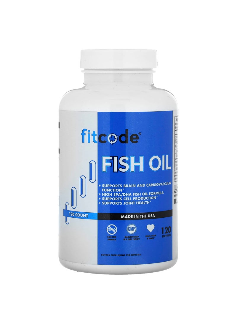 fitcode Fish Oil, 120 Softgels (1,000 mg per Softgel)