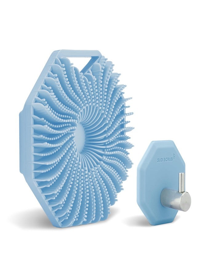 Sud Scrub® Body Scrubber + Shower Hook Set (Blue) - Image 1