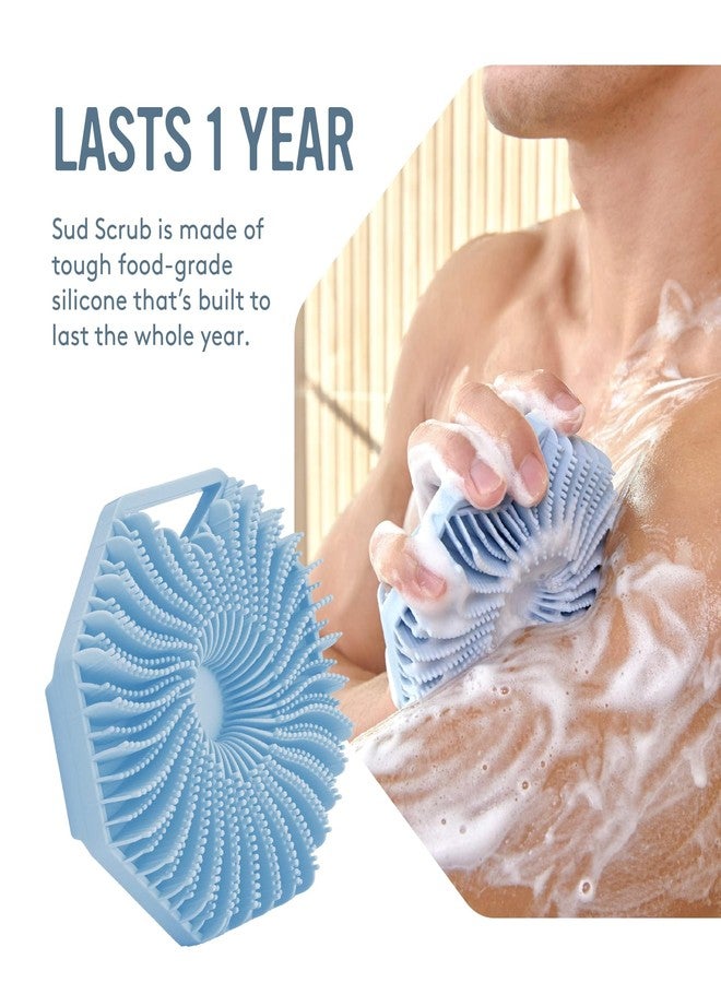 Sud Scrub® Body Scrubber + Shower Hook Set (Blue) - Image 4