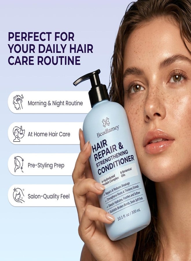 Beadlamey ㅤ Biotin Shampoo & Conditioner Set For Longer Hair: Promotes Healthy Hair Growth, Strengthens Damaged Hair, Prevents Hair Breakage, Infused With Biotin - 10.1 FL OZ / 300 ML - Image 5