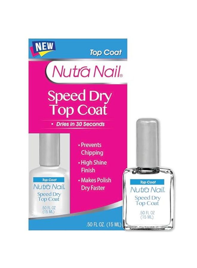 Nutra Nail Manicure Collection Speed Dry in 30 Seconds Quick Dry Top Coat Nail Polish 05 Ounce - Image 1