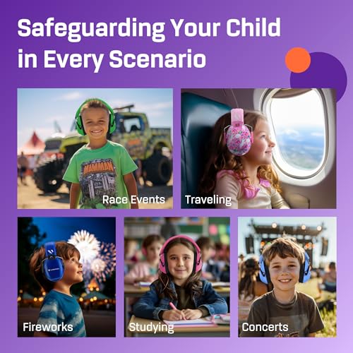VANDERFIELDS Noise Cancelling Headphones for Kids, Age 3-16, Certified 27dB Noise Reduction, Sound Cancelling Safety Ear Muffs, Adjustable Size, Kids Ear Protection Events, Concerts, Fireworks, Autism - Image 5