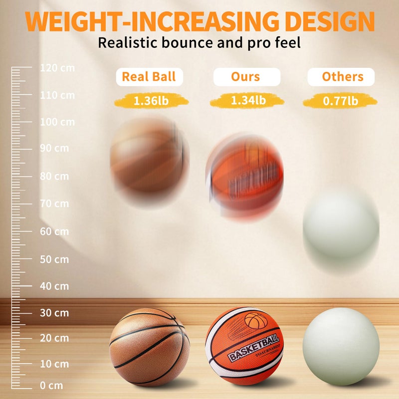Pzt Silent Basketball Size 7 With Fabric Cover  600G Airless Basketball For Quiet Dribbling And Indoor Training  Pro Pu Foam Ball For Adults And Children  Ideal Gift For Birthdays Or Christmas - Image 5