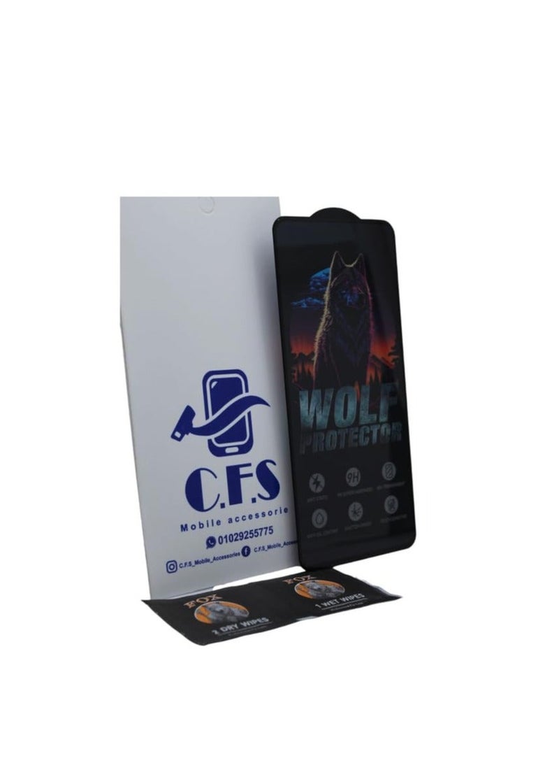 Wolf Protector Design Tempered Glass Screen Protector for Realme C71 - Clear & Black - Image 2