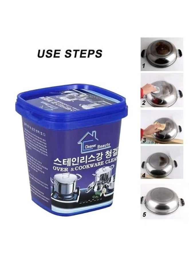 Stainless Steel Cookware Cleaning Paste – Heavy-Duty Degreasing & Stain Remover – Powerful Kitchen & Dish Scrubbing Cream - Image 2