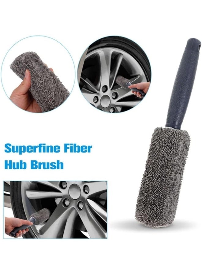 طقم تنظيف السيارات من الألياف الدقيقة 9 قطع - Image 5