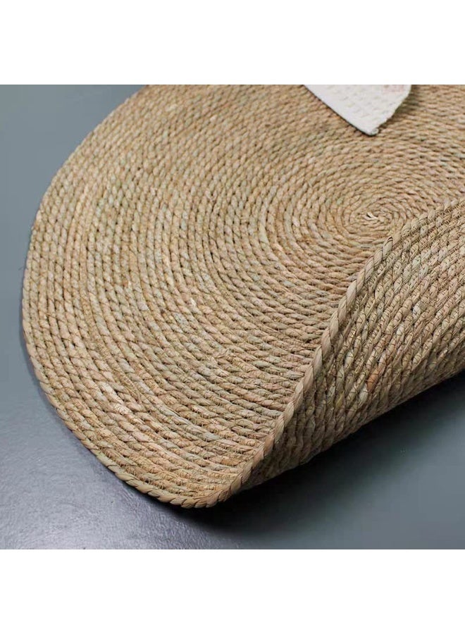 LINGWEI Round Handwoven Jute Rug 100x100 cm 100% Natural Eco-Friendly Carpet - Image 4