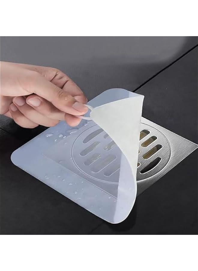 غطاء تصريف الأرضية، سدادة حوض، قطعتين سجادة تصريف عالمية، سدادات تصريف سيليكون مضادة للرائحة للمطبخ والحمام وغسيل الملابس (أبيض، 4.7) - Image 2