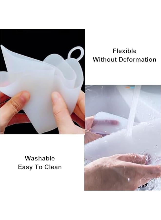 غطاء تصريف الأرضية، سدادة حوض، قطعتين سجادة تصريف عالمية، سدادات تصريف سيليكون مضادة للرائحة للمطبخ والحمام وغسيل الملابس (أبيض، 4.7) - Image 4