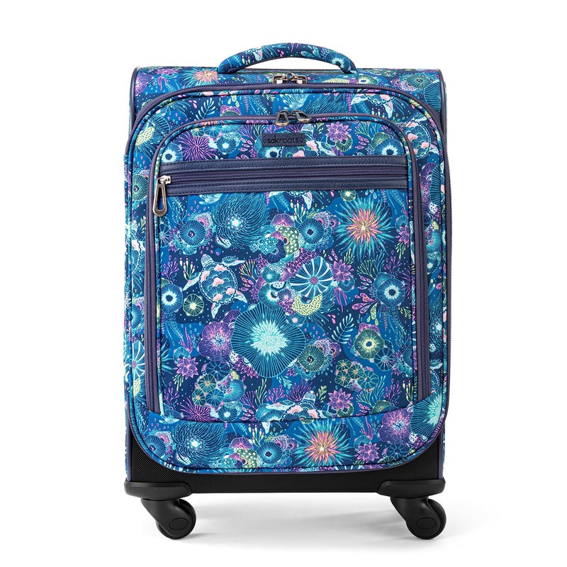 Sakroots On the Go 4 Piece Travel Bundle, Includes 21" Rolling Suitcase, Packable Large Tote, Medium & Small Pouches, Royal Blue Seascape - Image 3