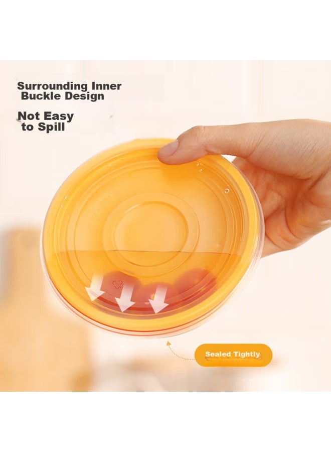 Maryya Meili Ya Disposable Round Food Containers 500ml*10 Sets, Thick Takeout Containers With Lids, Microwave Safe, For Food Storage And Packaging - Image 5