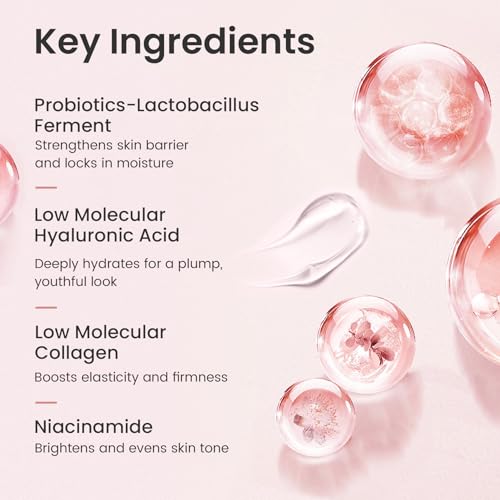 Elvira Bio-Collagen Face Mask - Deep Hydrating Overnight Face Mask, Korean Skincare, Facial Treatments & Masks for Women - Firming and Moisturizing, 4-Pack - Image 3