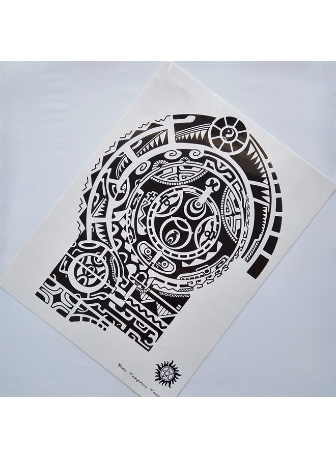 Kotbs 2 Sheets Extra Large Totem Temporary Tattoo Stickers, Waterproof Big Temporary Tattoos for Men Adults Guys Women Body Art Arm Shoulder Chest Make Up Fake Tattoos - Image 4