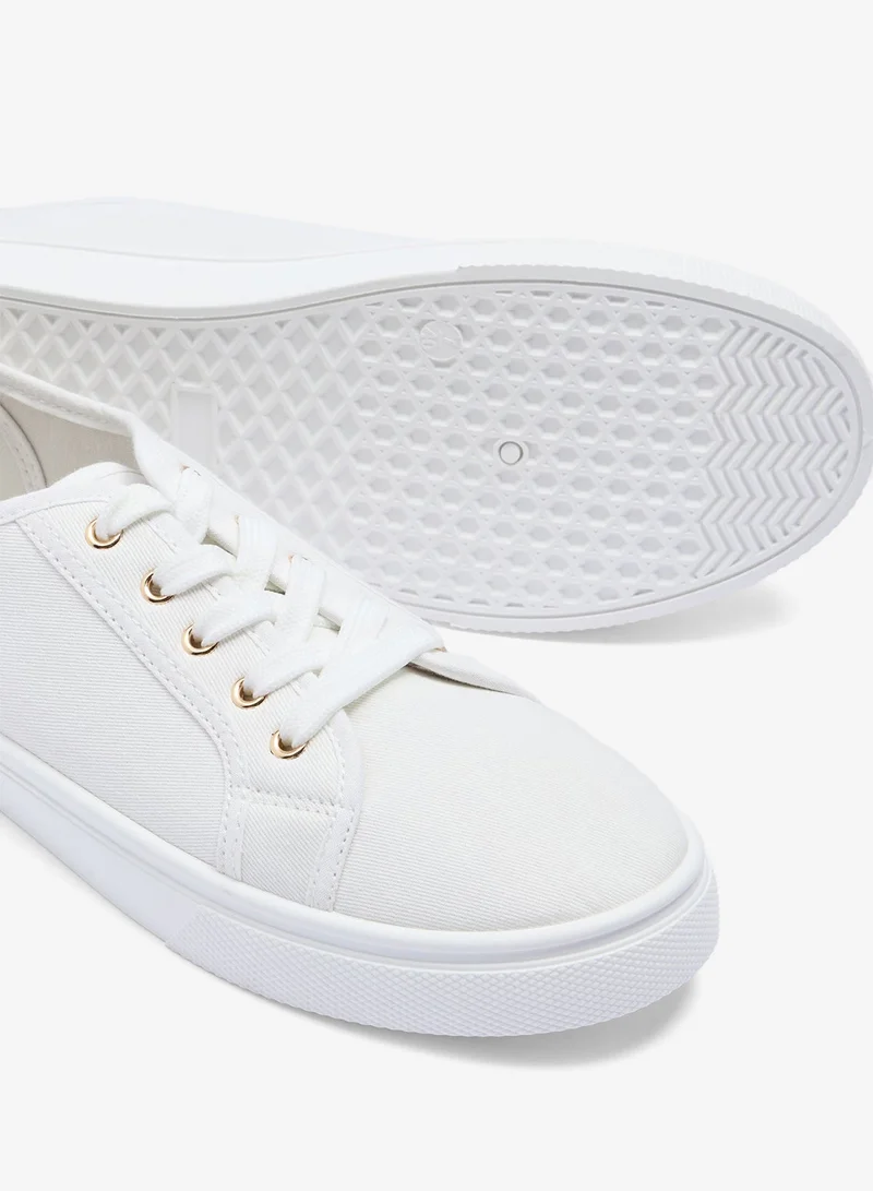 ماتلان White Canvas Trainers