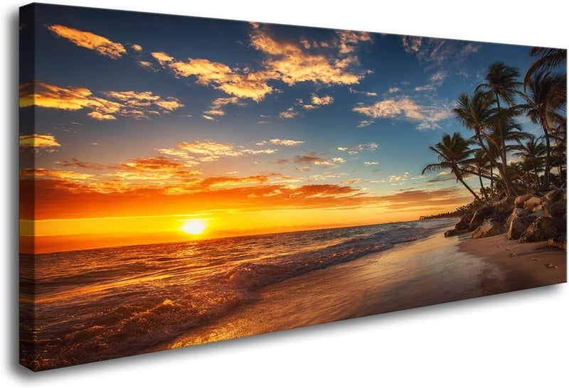 DZL Art Tropical Island Beach Canvas Print - Image 1