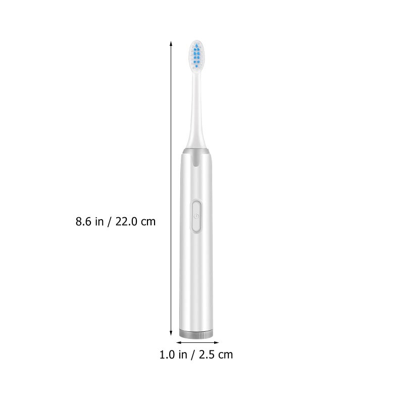 Waterproof Electric Toothbrush with Soft Bristles Battery Powered Includes 5 Brush Heads - Image 3