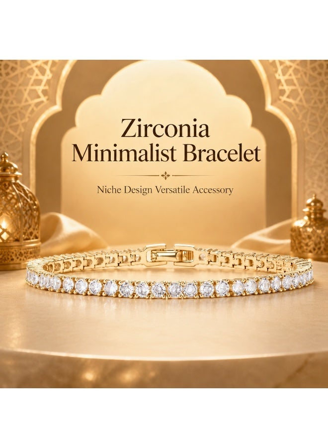 Ucanbe Zirconia Minimalist Bracelet – Niche Design Versatile Accessory - Image 1
