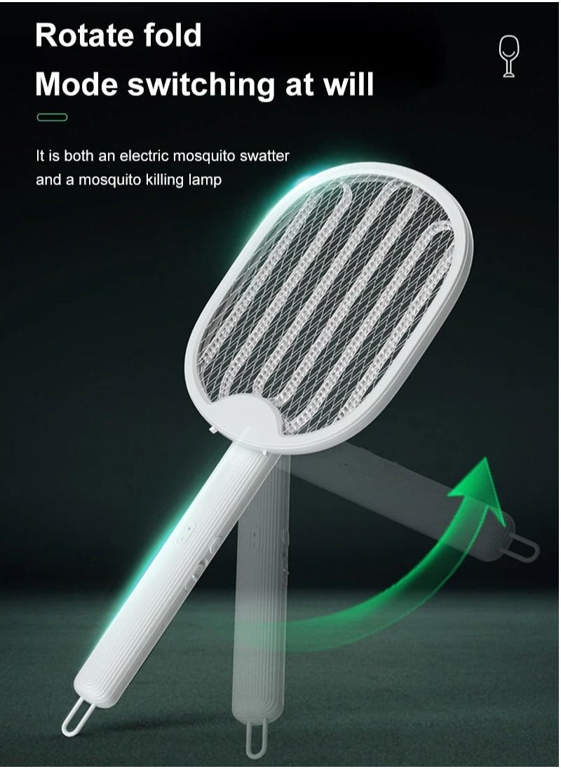 Generic - Electric Mosquito Killer Fly Swatter Trap USB Rechargeable Mosquito Racket Insect Killer with UV Light Bug Zapper - Image 1