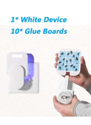 Indoor Fly Trap, Mosquito Killer - Catching Fruit Flies, Mosquitoes and Other Nuisances, Suitable for Indoo & Outdoor（1* White Device + 10* Glue Boards） - pzsku/Z7EAF5DD660146358B9D3Z/45/_/1715670997/0c6f858a-ad0d-464b-aa05-1a563b77f75e