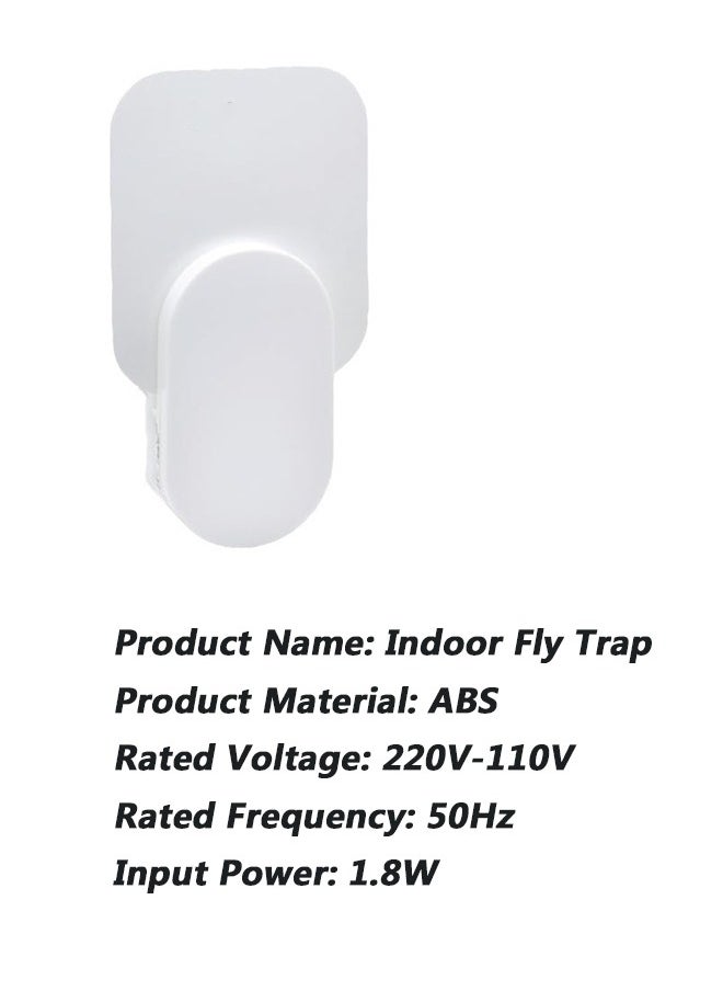 Indoor Fly Trap, Mosquito Killer - Catching Fruit Flies, Mosquitoes and Other Nuisances, Suitable for Indoo & Outdoor（1* White Device + 10* Glue Boards）